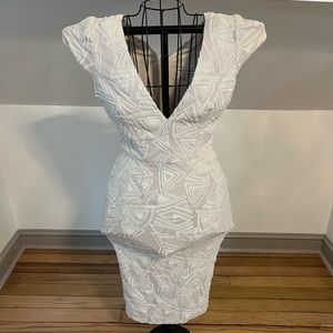 Dress the Population size S (4/6) white midi dress